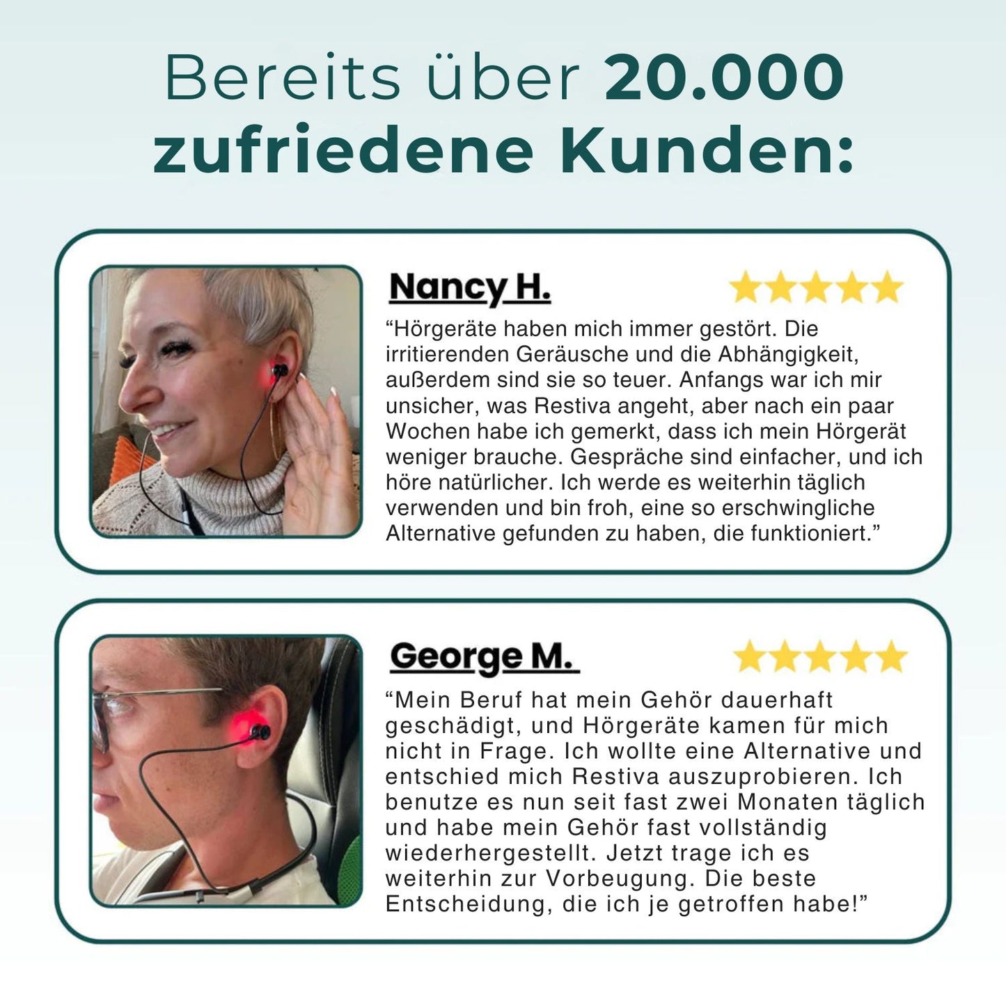 Restiva - Rotlichttherapie Ohrhörer